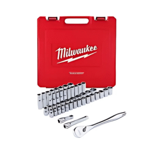 Milwaukee 1/2" Drive Combination Socket Wrench Set, 47pc Metric / Imperial