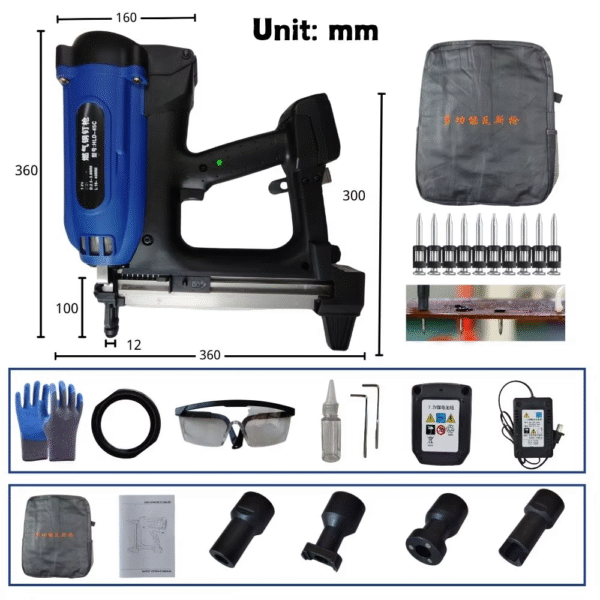 Multifunction Adjustable Cordless Fast Gas Nailer Gun for Woodworking Concrete Door Trough Decorative Fixed - Image 3