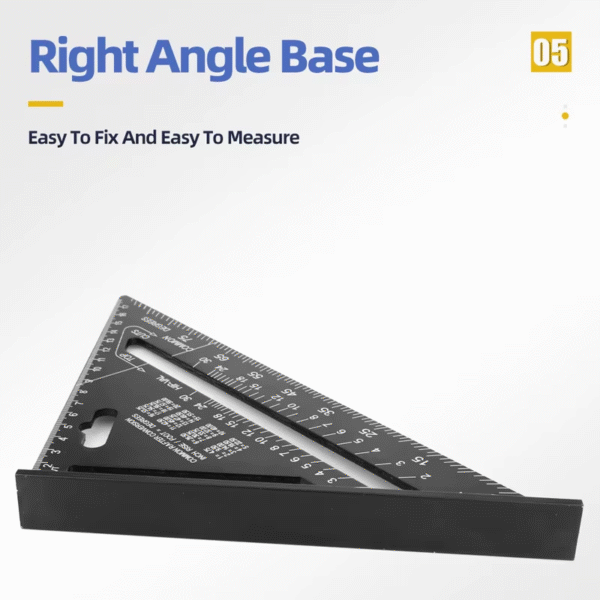 Triangle Ruler 7Inch Measurement Tool Aluminium Alloy Carpenter Set Square Angle - Image 7