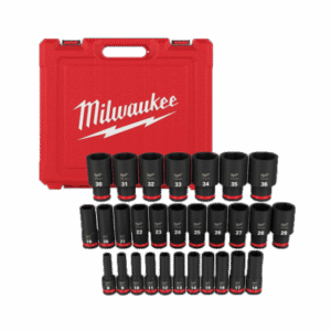 Milwaukee 1/2" Drive Socket Wrench Set, 28pc, Metric