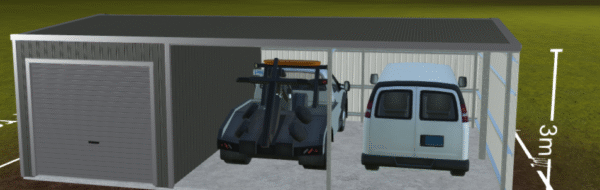 10m x 7m Steel Frame Garage - Image 2