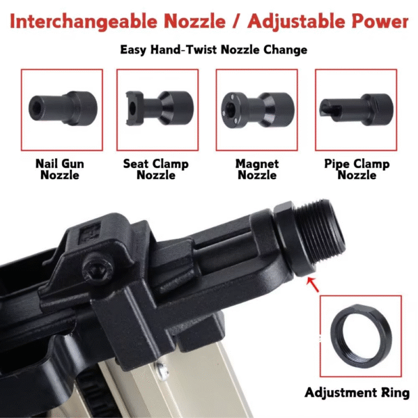 Electric Nail Gun Air Stapler Pneumatic Tools for Frame and Trunking Gas Powered - Image 3