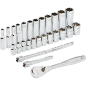Milwaukee 1/4" Drive Ratchet & Socket Set, 28pc Metric