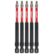 SHOCKWAVE Square Recess #2 Power Bit - 89mm (3 1/2") (5 Pack)
