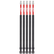 SHOCKWAVE Square Recess #2 Power Bit - 150mm (6") (5 Pack)