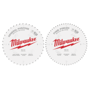 Milwaukee® 254mm (10") Wood Circular Saw Blade Twin Pack – 40T General Purpose & 60T Fine Finish