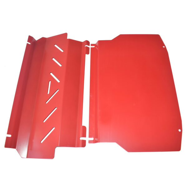 Red Bash Plate Set for Mitsubishi Pajero NS NT NW NX 2006-2022 | Underbody Protection Guard | Steel, Impact-Resistant, Rust-Proof - Image 2