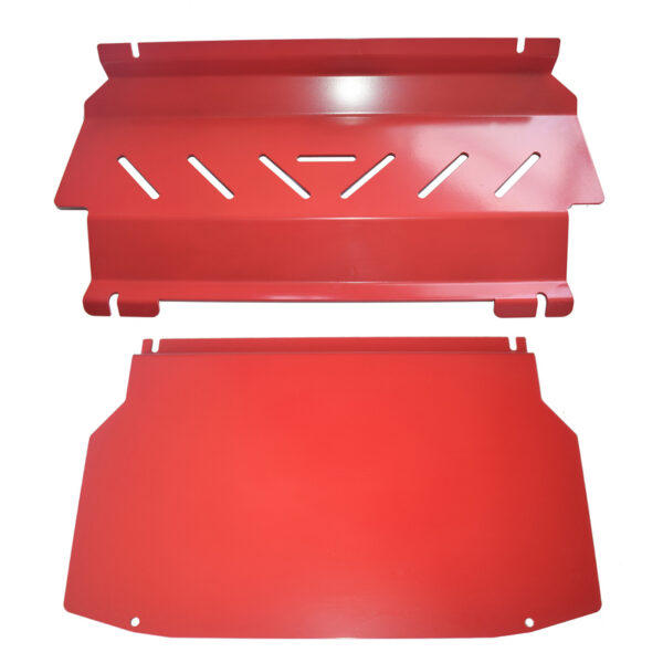 Red Bash Plate Set for Mitsubishi Pajero NS NT NW NX 2006-2022 | Underbody Protection Guard | Steel, Impact-Resistant, Rust-Proof - Image 5