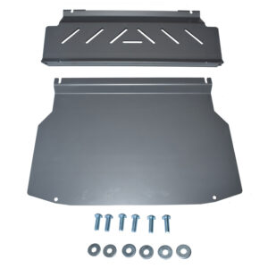 Silvery Bash Plate Set for Mitsubishi Pajero NS NT NW NX 2006-2022 | Underbody Protection Guard | Impact-Resistant, Steel, Moisture-Proof
