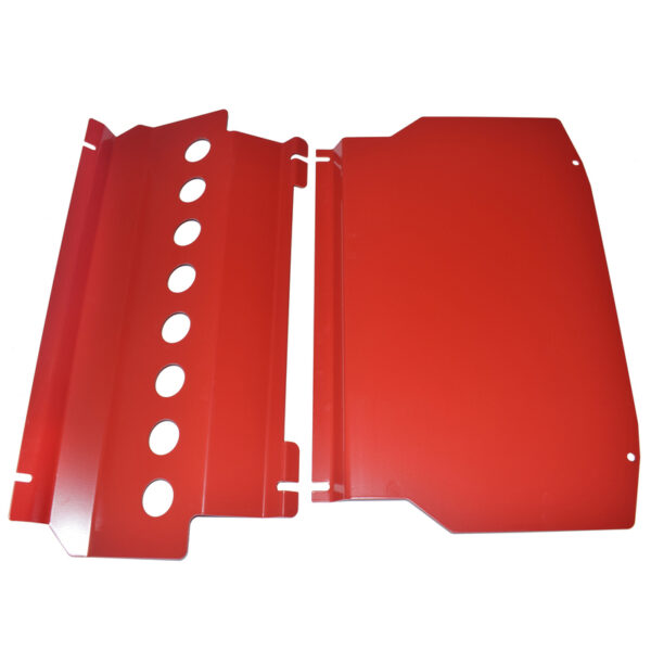Red Bash Plate Set for Mitsubishi Pajero NS NT NW NX (2006-2022) – Ultimate Engine & Underbody Protection - Image 4