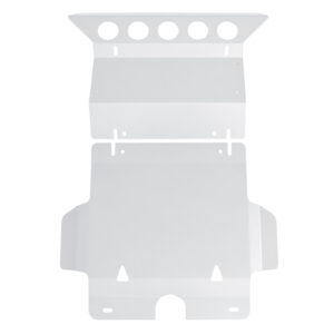 3mm Silver Powder Coated Bash Plate Sump Guard for Toyota Hilux 2005-2015 (2pc Set)