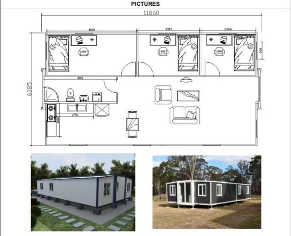 Spacious 1-Bedroom Cabin with Expandable Design - Image 10