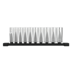 Milwaukee 3/8" Drive Deep Socket Rail Set, 10pc Metric (6-Point)