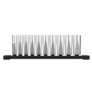 Milwaukee 3/8" Drive Deep Socket Rail Set, 10pc SAE (6-Point)