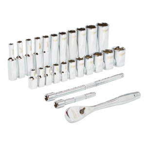 Milwaukee 1/4" Drive Ratchet & Socket Set, 26pc SAE