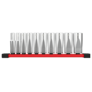 Milwaukee 3/8" Drive Socket Rail Set, 10pc SAE (6-Point)