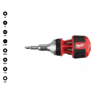 8-in-1 Ratcheting Compact Multi-Bit Screwdriver