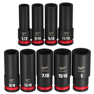 1/2" Dr Deep Impact Socket Rail Set 9pc SAE (6p)