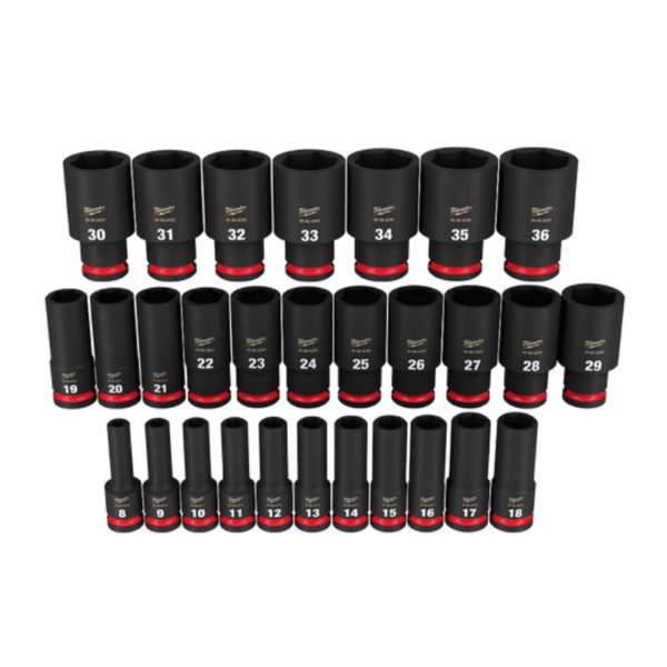 1/2" Dr Deep Impact Socket Set 29pc Metric (6p) Case