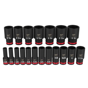 1/2" Dr Deep Impact Socket Set 19pc SAE (6p) Case