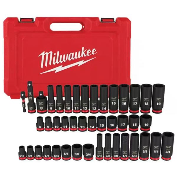 3/8" Dr Deep Impact Socket Set 43pc Metric/SAE (6p)