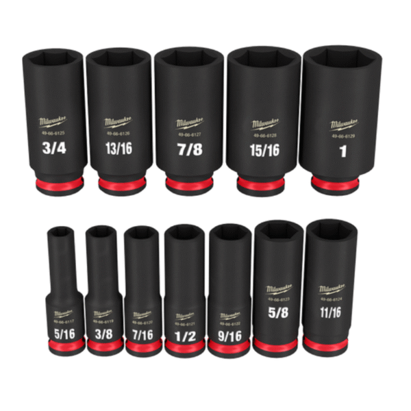 3/8" Dr Deep Impact Socket Set 12pc SAE (6p)