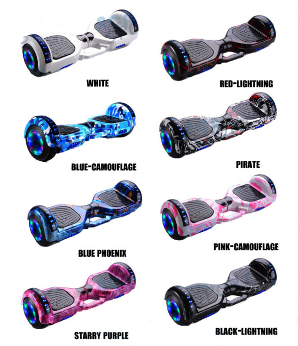 60cm Hoverboard Scooter – Self-Balancing Electric Hoverboard – Pink Camouflage - Image 3