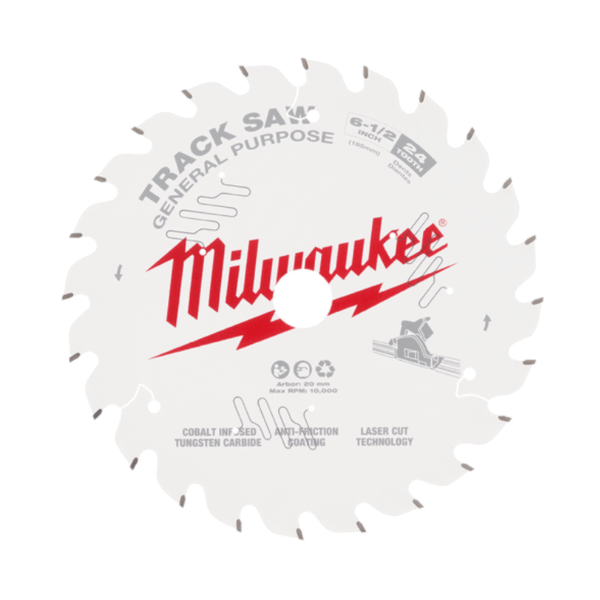 165mm (6 1/2") 24T Wood Track Saw Blade General Purpose