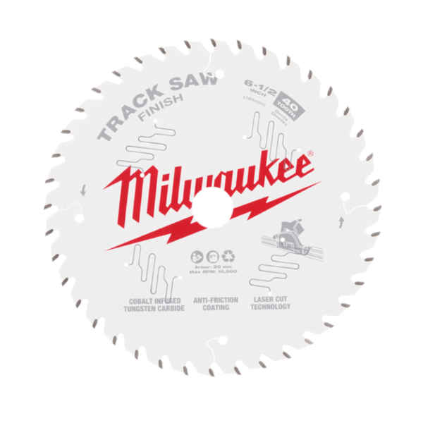 165mm (6 1/2") 40T Wood Track Saw Blade Finish