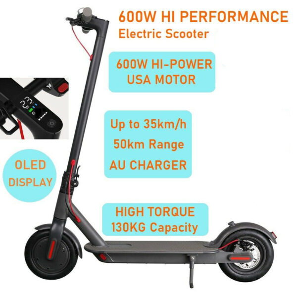 600W PRO Model Electric Scooter 25km/h 8.5inch 50km Portable Foldable Bike - Image 3