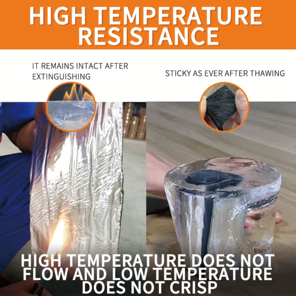 Waterproof Tape High Temperature Resistance Aluminum Foil Thicken Butyl Tape Wall Pool Roof Crack Duct Repair Sealed Self Tape - Image 5