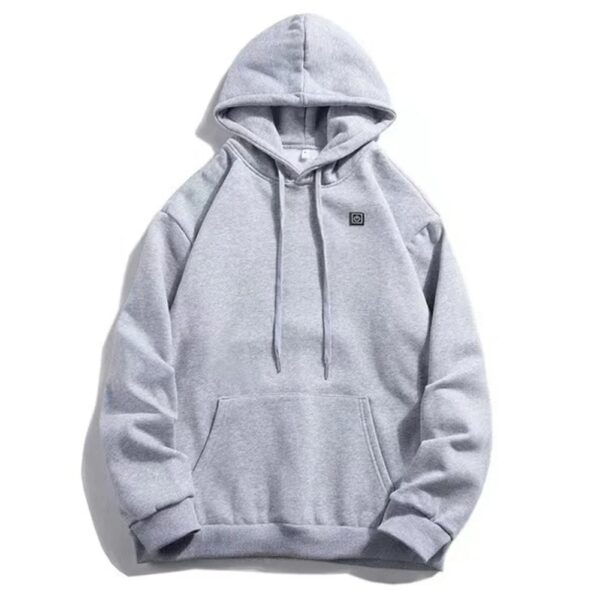 Men USB Heating Hoodie- Grey - Image 2