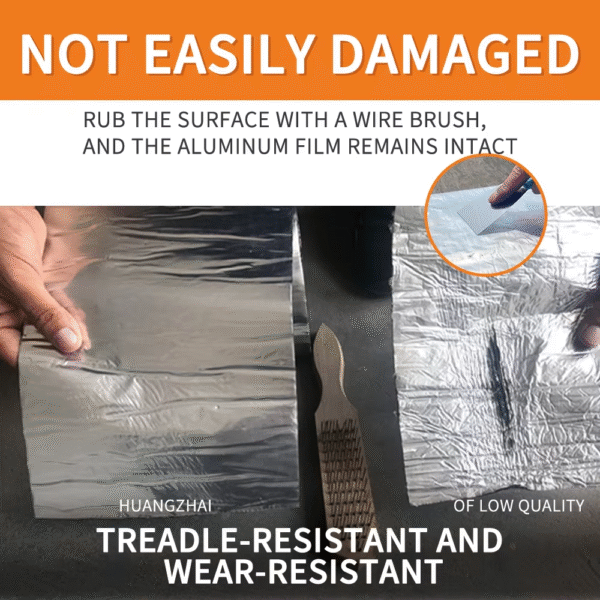 Waterproof Tape High Temperature Resistance Aluminum Foil Thicken Butyl Tape Wall Pool Roof Crack Duct Repair Sealed Self Tape - Image 4