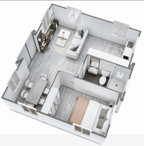 Spacious 1-Bedroom Cabin with Expandable Design - Image 7