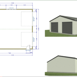 Large Double Garage with 2.7m Height