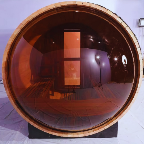 Premium Solid Cedar Barrel Sauna – Traditional Outdoor Steam Sauna Made from Natural Wood - Image 4