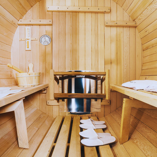 Premium Solid Cedar Barrel Sauna – Traditional Outdoor Steam Sauna Made from Natural Wood - Image 5